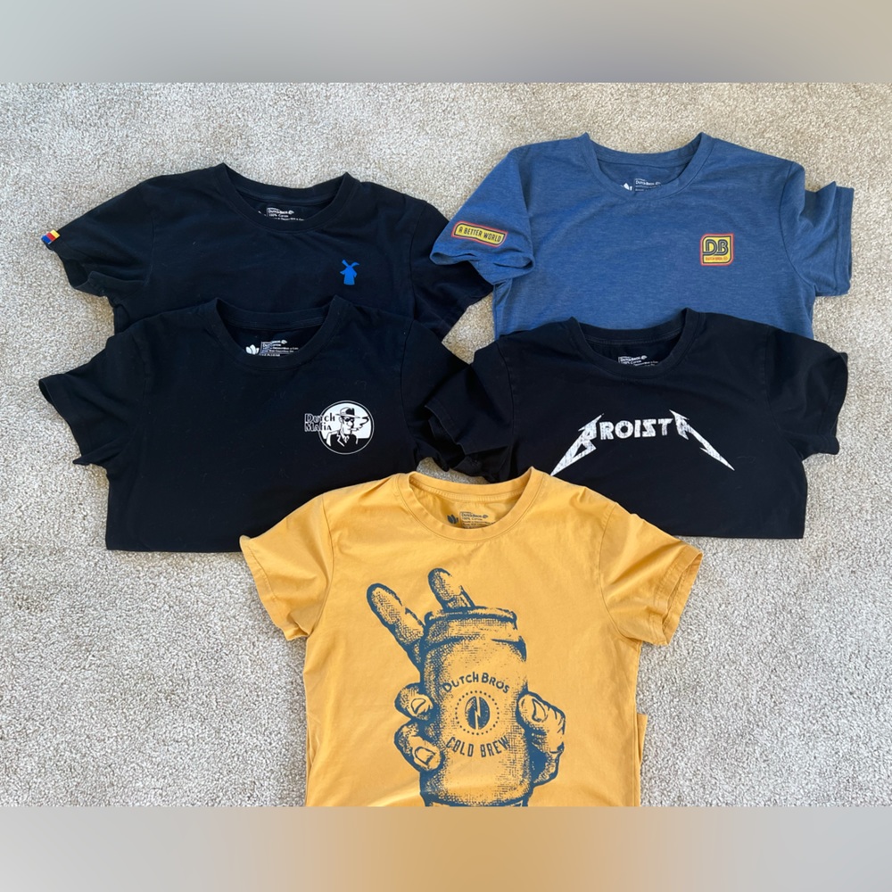 Dutch Bros Black and Yellow Short Sleeve Tees